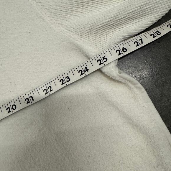 Vintage 90's Y2K White Cream Snowflake Winter Crewneck Pullover Sweatshirt XL - Picture 4 of 5